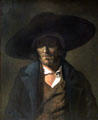 Portrait of a man painting by Théodore Géricault at Louvre Museum. Paris, France.
