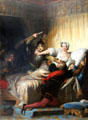Massacre of St. Bartholomew painting by Alexandre-Évariste Fragonard at Louvre Museum. Paris, France.