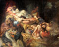 Death of Sardanapalus sketch by Eugène Delacroix at Louvre Museum. Paris, France
