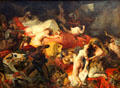 Death of Sardanapalus painting by Eugène Delacroix at Louvre Museum. Paris, France.