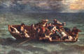 Shipwreck of Don Juan painting by Eugène Delacroix at Louvre Museum. Paris, France.