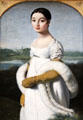 Portrait of Mlle. Caroline Rivière by Jean-Auguste-Dominique Ingres at Louvre Museum. Paris, France