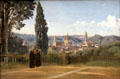 Florence seen from Boboli Gardens painting by Camille Corot at Louvre Museum. Paris, France.