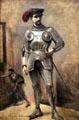 Armored Man painting by Camille Corot at Louvre Museum. Paris, France.