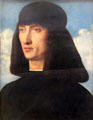 Portrait of a man by Giovanni Bellini at Louvre Museum. Paris, France.