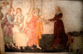 Venus & Three Graces presenting a man fresco by Sandro Botticelli at Louvre Museum. Paris, France.