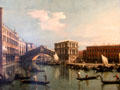 Rialto Bridge in Venice painting by Canaletto at Louvre Museum. Paris, France.