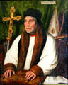 Portrait of William Warham, Archbishop of Canterbury by Hans Holbein the Younger at Louvre Museum. Paris, France.