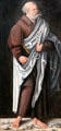 St Peter painting by Lucas Cranach the Elder at Louvre Museum. Paris, France.