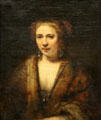 Portrait of Hendrickje Stoffels with velvet beret by Rembrandt at Louvre Museum. Paris, France.