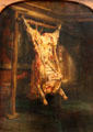 Butchered beef painting by Rembrandt at Louvre Museum. Paris, France.