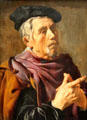 Elder with Toque painting by Jan Woutersz called Stap of Amsterdam at Louvre Museum. Paris, France.
