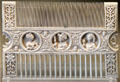 Ivory comb with miniature portraits from Northern France at Louvre Museum. Paris, France