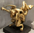 Bronze statuette of Jason fighting Dragon from Augsburg, Germany at Louvre Museum. Paris, France.