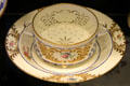 Porcelain cheese bowl & platter by Royal Porcelain of Vincennes at Louvre Museum. Paris, France.