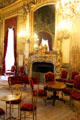 Fireplace in Grand Salon from apartments of Napoleon III at Louvre Museum. Paris, France.