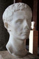 Roman Emperor Augustus portrait bust from Italy at Louvre Museum. Paris, France.