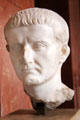 Roman Emperor Tiberius portrait head from Asia Minor at Louvre Museum. Paris, France.