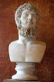Roman Co-Emperor Lucius Verus portrait bust from near Rome at Louvre Museum. Paris, France.