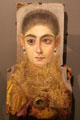Funerary portrait of young woman from Memphis, Egypt at Louvre Museum. Paris, France