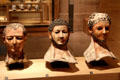 Plaster funerary masks from Hermopolis in Egypt at Louvre Museum. Paris, France.