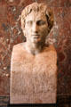 Carved portrait herm of Alexander the Great found at Tivoli east of Rome at Louvre Museum. Paris, France.
