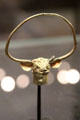 Gold head of bull from Crete? at Louvre Museum. Paris, France.