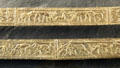 Greek funereal gold headbands embossed with animals from Attica & Corinthia at Louvre Museum. Paris, France.