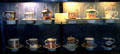 Collection of Sèvres porcelain cups & saucers at Sèvres National Ceramic Museum. Paris, France.