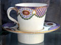 Sèvres porcelain cup & saucer at Sèvres National Ceramic Museum. Paris, France.