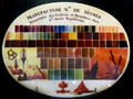 Sèvres porcelain color palette showing colors & effects possible at Sèvres National Ceramic Museum. Paris, France.