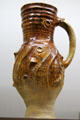 Glazed earthenware pitcher with ridges from Paris? at Sèvres National Ceramic Museum. Paris, France.