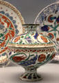Floral cup & cover from Iznik at Sèvres National Ceramic Museum. Paris, France