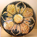 Moorish-style ceramic plate from Malaga or Valencia at Sèvres National Ceramic Museum. Paris, France.