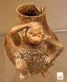 Terra Cotta pot in shape of monkey from Island of Sacrifices, Mexico at Sèvres National Ceramic Museum. Paris, France.