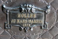 Maker's plaque of L'Obéissante steam-powered omnibus by Amédée Bollée at Arts et Metiers Museum. Paris, France.