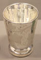 Silvered glass engraved tumbler by Silvered Glass Co. at Arts et Metiers Museum. Paris, France.