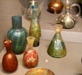 Art Nouveau vases by Pantin Crystal Works at Arts et Metiers Museum. Paris, France.