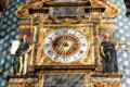 Detail of face of first public clock in Paris carved by Germain Pilon at Conciergerie. Paris, France