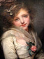 Portrait of young girl by Jean-Baptiste Greuze at Cognacq-Jay Museum. Paris, France.