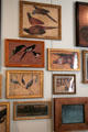 Paintings of game birds at Museum of Hunting & Nature. Paris, France.