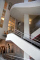 Stairs in gallery space at Guimet Museum. Paris, France.
