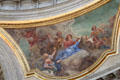 Squinch painting of Evangelist Mark around Grand Dome at Les Invalides. Paris, France.