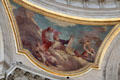 Squinch painting of Evangelist Luke around Grand Dome at Les Invalides. Paris, France.