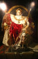 Napoleon I on imperial throne painting by Jean-Auguste-Dominique Ingres at Les Invalides. Paris, France.