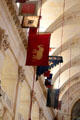 Trophy flags in veterans' Cathédrale Saint-Louis-des-Invalides at Les Invalides. Paris, France.