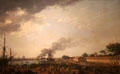 View of Port of Rochefort painting by Joseph Vernet at Musée de la Marine. Paris, France.