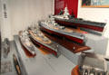 Models of French warships from 1930s & 1940s at Musée de la Marine. Paris, France.