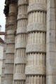 Detail of exterior neoclassical columns at Pantheon. Paris, France.