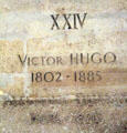 Tomb marker of Victor Hugo & Alexandre Dumas at Pantheon. Paris, France.